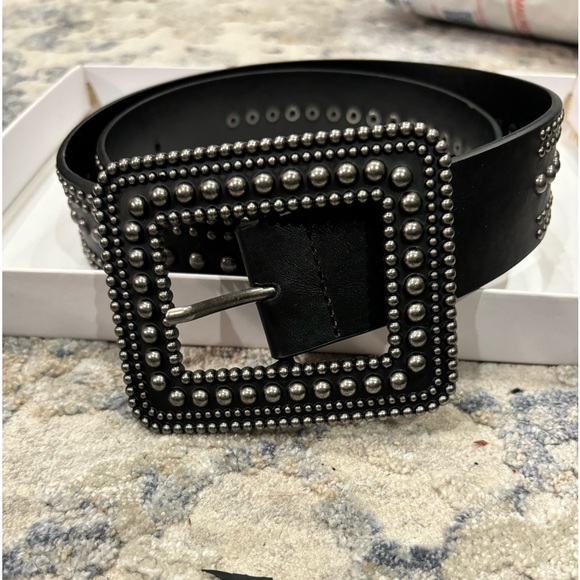 Accessories - Black leather Express belt
